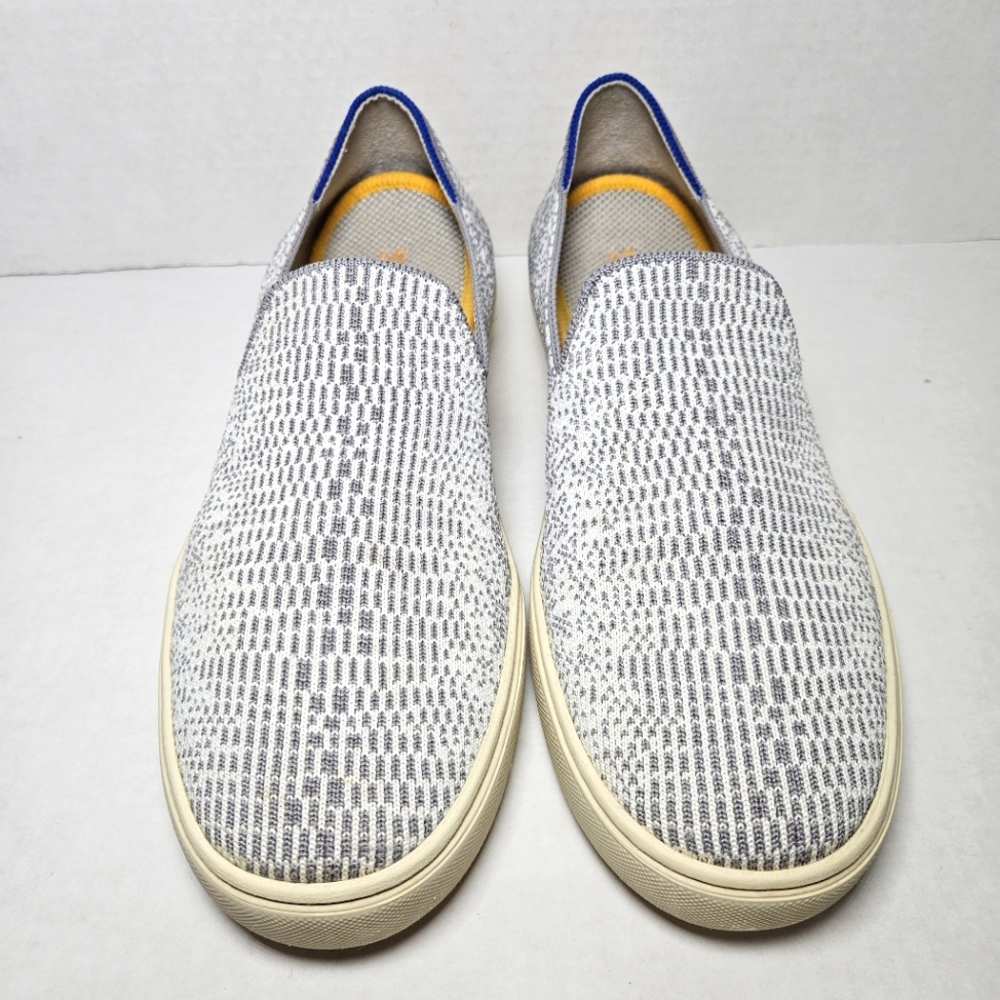 Rothy's Opal Python Sz 8.5 White & Gray Print Slip On Sneakers Retired Tennis - Picture 5 of 10